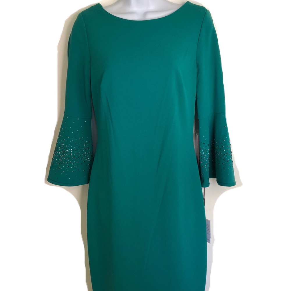 Green Calvin Klein Sequin Formal Dress Size 4
